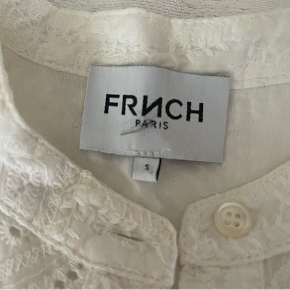 Frnch Clyde embroidery with ruffles Shirt – Blanc - Picture 10 of 15